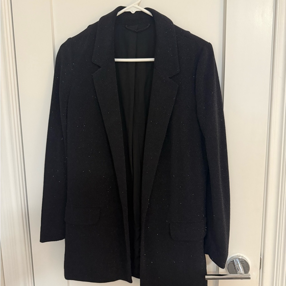 All Saints Black Sparkle Blazer